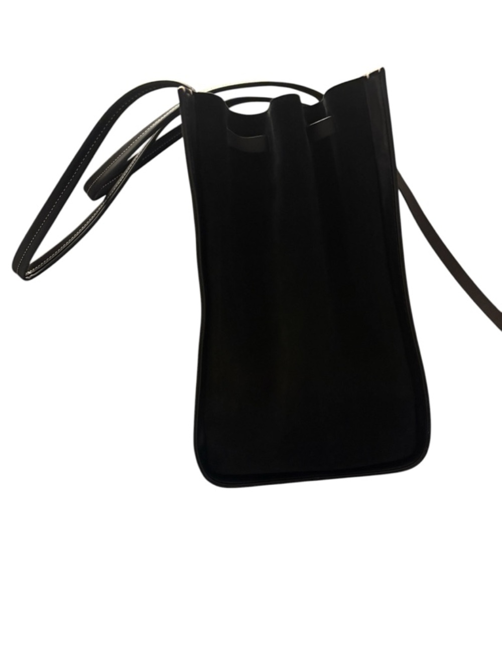 Vince Black Leather Tote with Bow-Tie Detail - Picture 2 of 13
